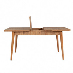 Set mesa comedor extensible y sillas (4 piezas) Vina 1053-3 pino atlántico antracita Practica Hogar