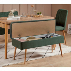 Set mesa comedor extensible y sillas (4 piezas) Vina 1070 3 pino atlántico verde Practica Hogar