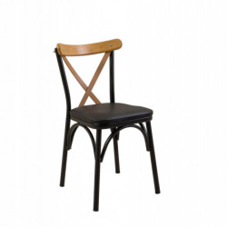 Set mesa comedor extensible y sillas (5 piezas) Oliver negro Practica Hogar