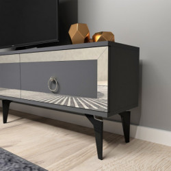 Mueble TV Ponny Antracita Plata Practica Hogar