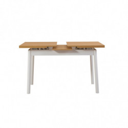 Set mesa comedor extensible y sillas (5 piezas) Oliver blanco Practica Hogar