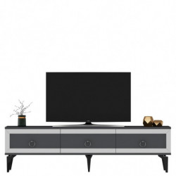 Mueble TV Ponny Antracita Plata Practica Hogar