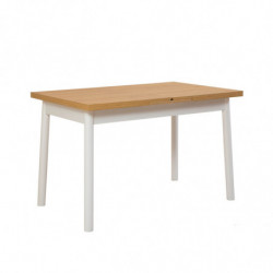 Set mesa comedor extensible y sillas (5 piezas) Oliver blanco Practica Hogar