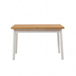 Set mesa comedor extensible y sillas (5 piezas) Oliver blanco Practica Hogar