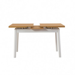 Set mesa comedor extensible y sillas (5 piezas) Oliver blanco Practica Hogar