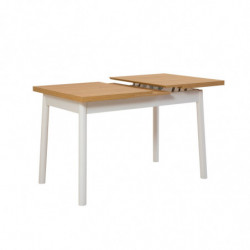 Set mesa comedor extensible y sillas (5 piezas) Oliver blanco Practica Hogar
