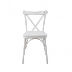 Set mesa comedor extensible y sillas (5 piezas) Oliver blanco Practica Hogar