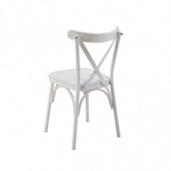 Set mesa comedor extensible y sillas (5 piezas) Oliver blanco Practica Hogar