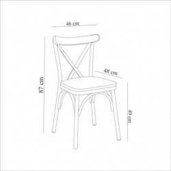 Set mesa comedor extensible y sillas (5 piezas) Oliver blanco Practica Hogar