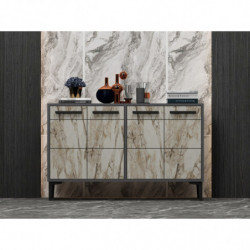 Mueble TV Stria Antracita Mármol Practica Hogar