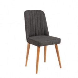 Set mesa comedor extensible y sillas (5 piezas) Santiago pino atlántico antracita Practica Hogar