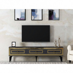 Mueble TV Karya Antracita Oro Practica Hogar