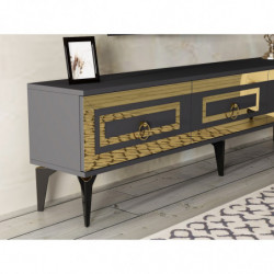 Mueble TV Karya Antracita Oro Practica Hogar