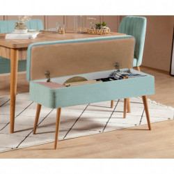 Set mesa comedor extensible y sillas (5 piezas) Vina 0701-4 pino atlántico verde pistacho Practica Hogar
