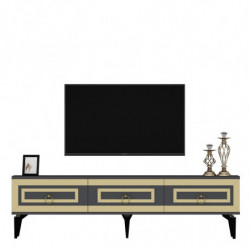 Mueble TV Karya Antracita Oro Practica Hogar