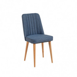 Set mesa comedor extensible y sillas (5 piezas) Vina 1048 4 pino atlántico azul oscuro Practica Hogar