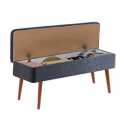Set mesa comedor extensible y sillas (5 piezas) Vina 1048 4 nogal azul oscuro Practica Hogar