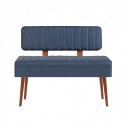 Set mesa comedor extensible y sillas (5 piezas) Vina 1048 4 nogal azul oscuro Practica Hogar