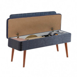 Set mesa comedor extensible y sillas (5 piezas) Vina 1048 4 nogal azul oscuro Practica Hogar