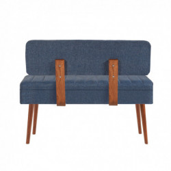 Set mesa comedor extensible y sillas (5 piezas) Vina 1048 4 nogal azul oscuro Practica Hogar