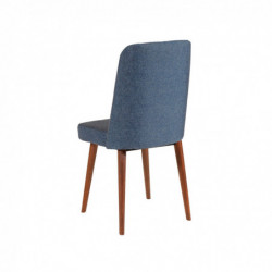 Set mesa comedor extensible y sillas (5 piezas) Vina 1048 4 nogal azul oscuro Practica Hogar