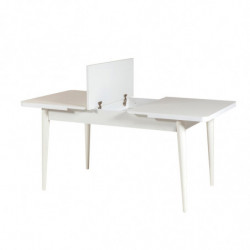 Set mesa comedor extensible y sillas (5 piezas) Vina 1048 4 azul oscuro blanco Practica Hogar
