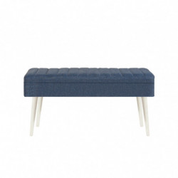 Set mesa comedor extensible y sillas (5 piezas) Vina 1048 4 azul oscuro blanco Practica Hogar