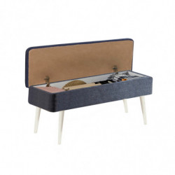 Set mesa comedor extensible y sillas (5 piezas) Vina 1048 4 azul oscuro blanco Practica Hogar