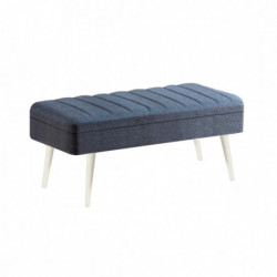 Set mesa comedor extensible y sillas (5 piezas) Vina 1048 4 azul oscuro blanco Practica Hogar