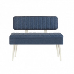 Set mesa comedor extensible y sillas (5 piezas) Vina 1048 4 azul oscuro blanco Practica Hogar