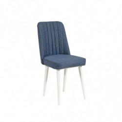 Set mesa comedor extensible y sillas (5 piezas) Vina 1048 4 azul oscuro blanco Practica Hogar