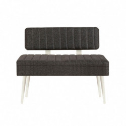 Set mesa comedor extensible y sillas (5 piezas) Vina 1053-4 antracita blanco Practica Hogar