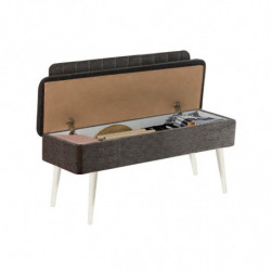 Set mesa comedor extensible y sillas (5 piezas) Vina 1053-4 antracita blanco Practica Hogar
