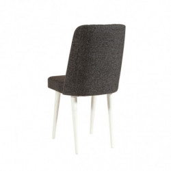 Set mesa comedor extensible y sillas (5 piezas) Vina 1053-4 antracita blanco Practica Hogar