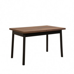 Set mesa comedor extensible y sillas (6 piezas) Oliver negro Practica Hogar