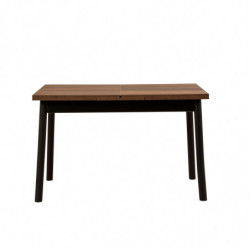 Set mesa comedor extensible y sillas (6 piezas) Oliver negro Practica Hogar