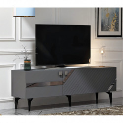 Mueble TV iris Antracita Plata Practica Hogar