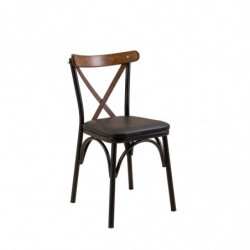 Set mesa comedor extensible y sillas (6 piezas) Oliver negro Practica Hogar