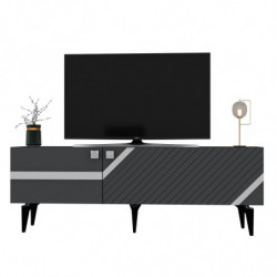 Mueble TV iris Antracita Plata Practica Hogar