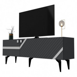 Mueble TV iris Antracita Plata Practica Hogar