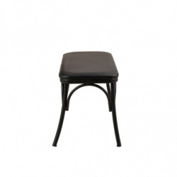 Set mesa comedor extensible y sillas (6 piezas) Oliver negro Practica Hogar