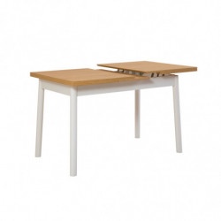 Set mesa comedor extensible y sillas (6 piezas) Oliver blanco Practica Hogar