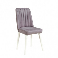 Set mesa comedor extensible y sillas (6 piezas) Santiago gris blanco Practica Hogar