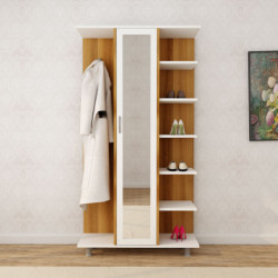 Recibidor Ceviz-L1306 roble blanco Practica Hogar