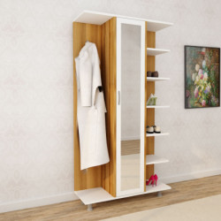 Recibidor Ceviz-L1306 roble blanco Practica Hogar