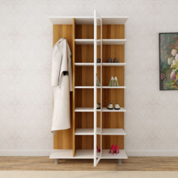 Recibidor Ceviz-L1306 roble blanco Practica Hogar