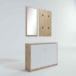 Recibidor Coburg L1318 roble blanco Practica Hogar