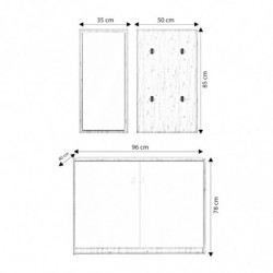 Recibidor Coburg L1318 roble blanco Practica Hogar