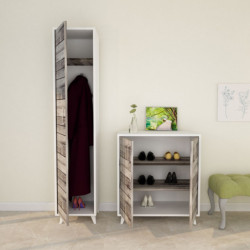 Recibidor Diena-L1315 roble blanco Practica Hogar