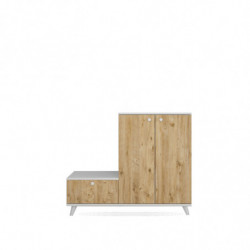 Recibidor Esra-L1308 roble blanco Practica Hogar